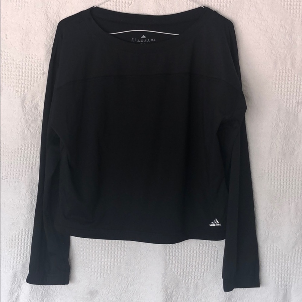 USED Adidas Black Climalite Sweater Size Medium